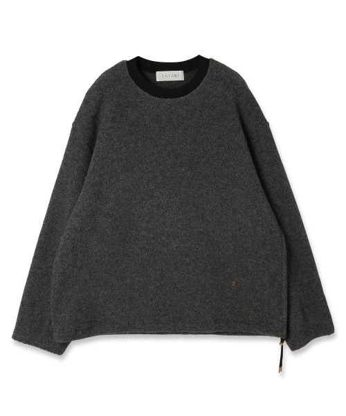 Curling Boa Drawstring Pullover