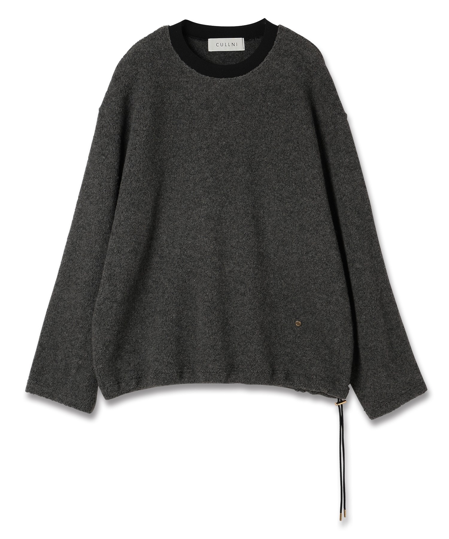 Curling Boa Drawstring Pullover