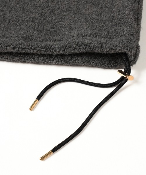 Curling Boa Drawstring Pullover