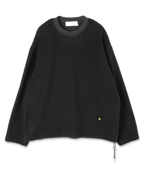 Curling Boa Drawstring Pullover