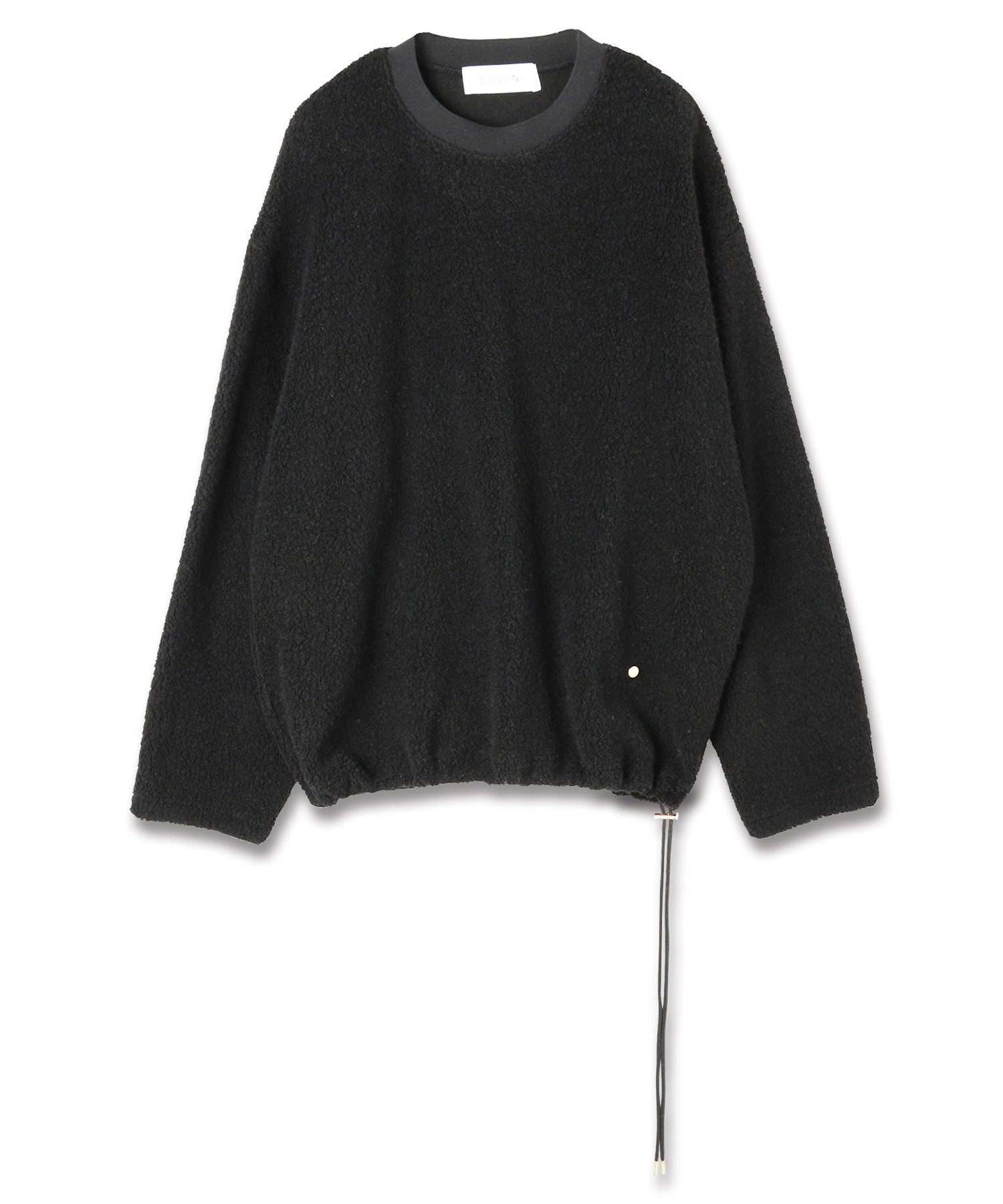 Curling Boa Drawstring Pullover