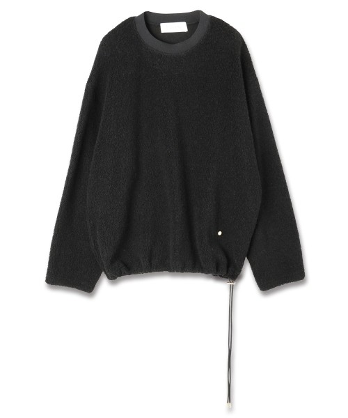 Curling Boa Drawstring Pullover