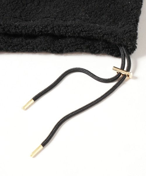 Curling Boa Drawstring Pullover