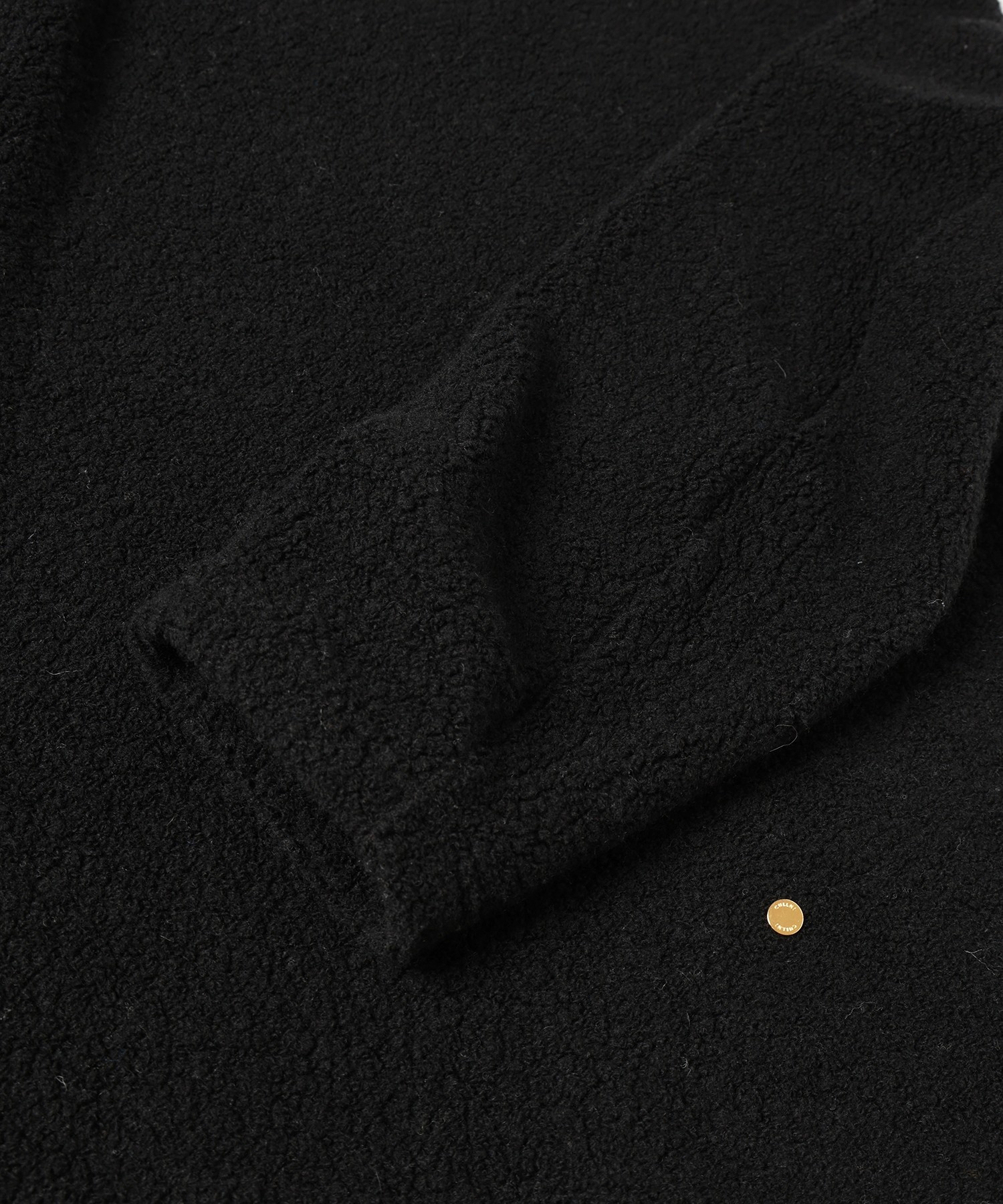 Curling Boa Drawstring Pullover