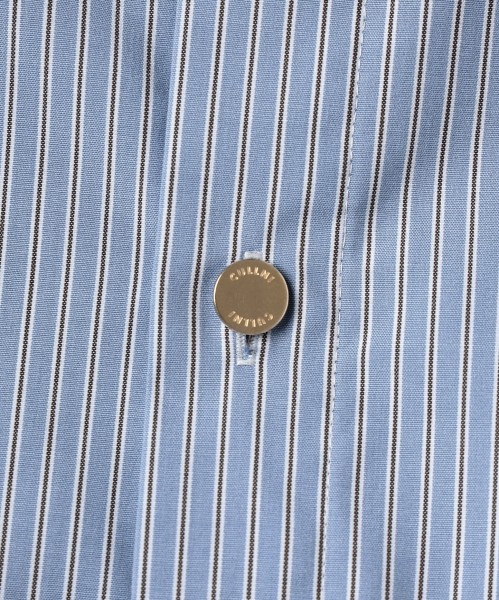 High Count Broad Embroidery Patch Short Sleeve Stripe Shirt