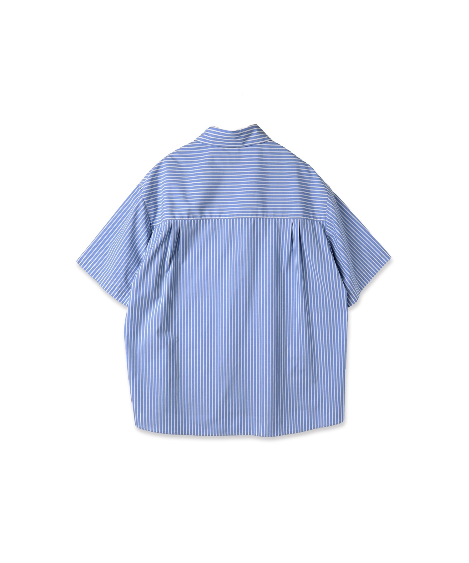 High Count Broad Embroidery Patch Short Sleeve Stripe Shirt