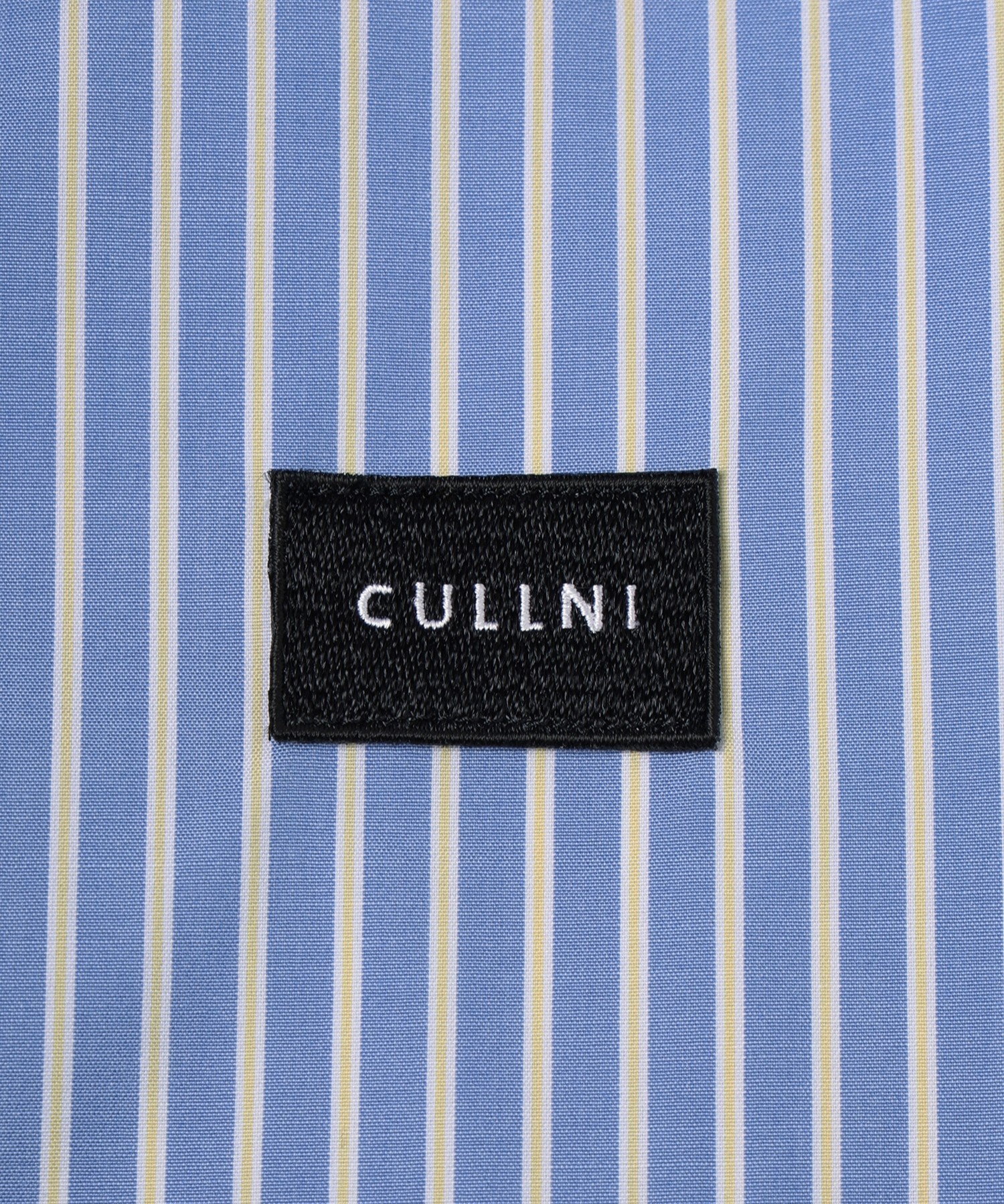 High Count Broad Embroidery Patch Short Sleeve Stripe Shirt