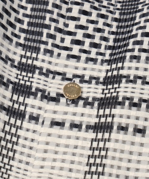 Sheer Tile Check Chin Tab Shirt