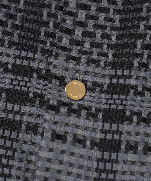 Sheer Tile Check Chin Tab Shirt