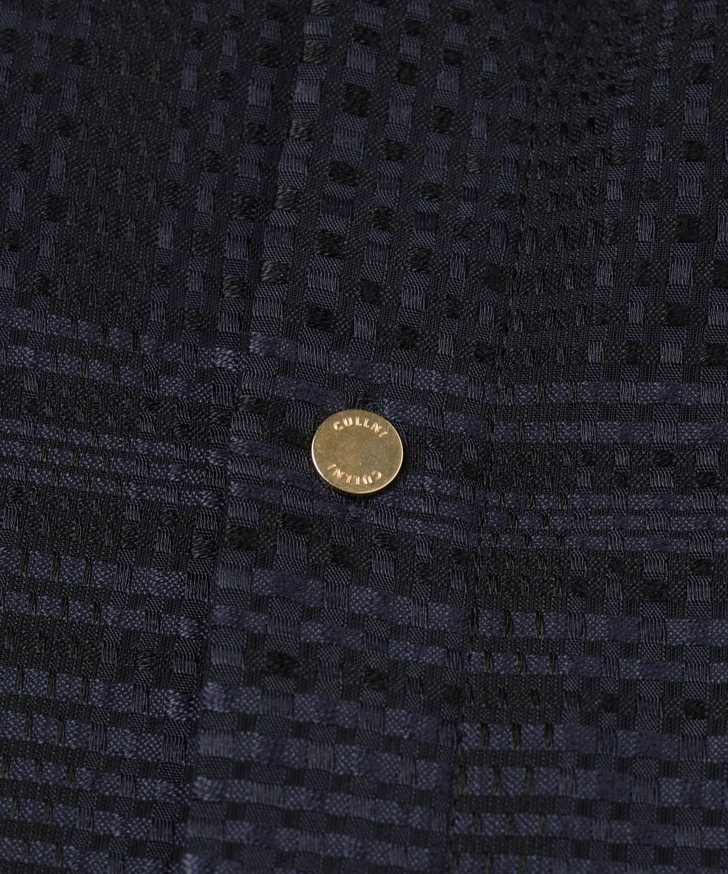 Sheer Tile Check Chin Tab Shirt