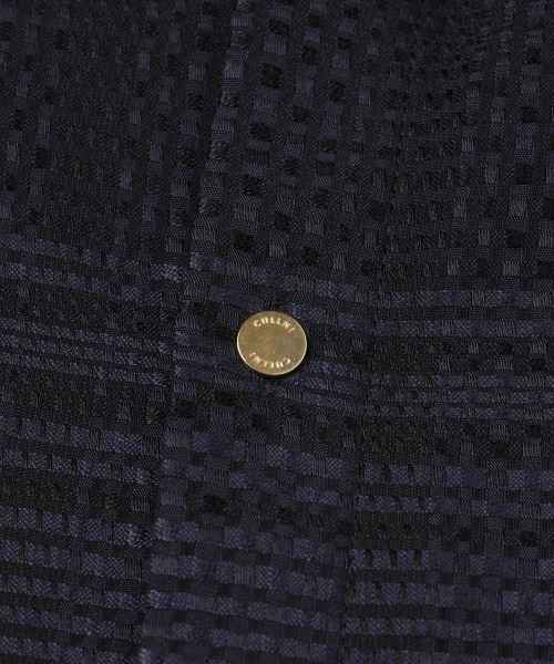 Sheer Tile Check Chin Tab Shirt