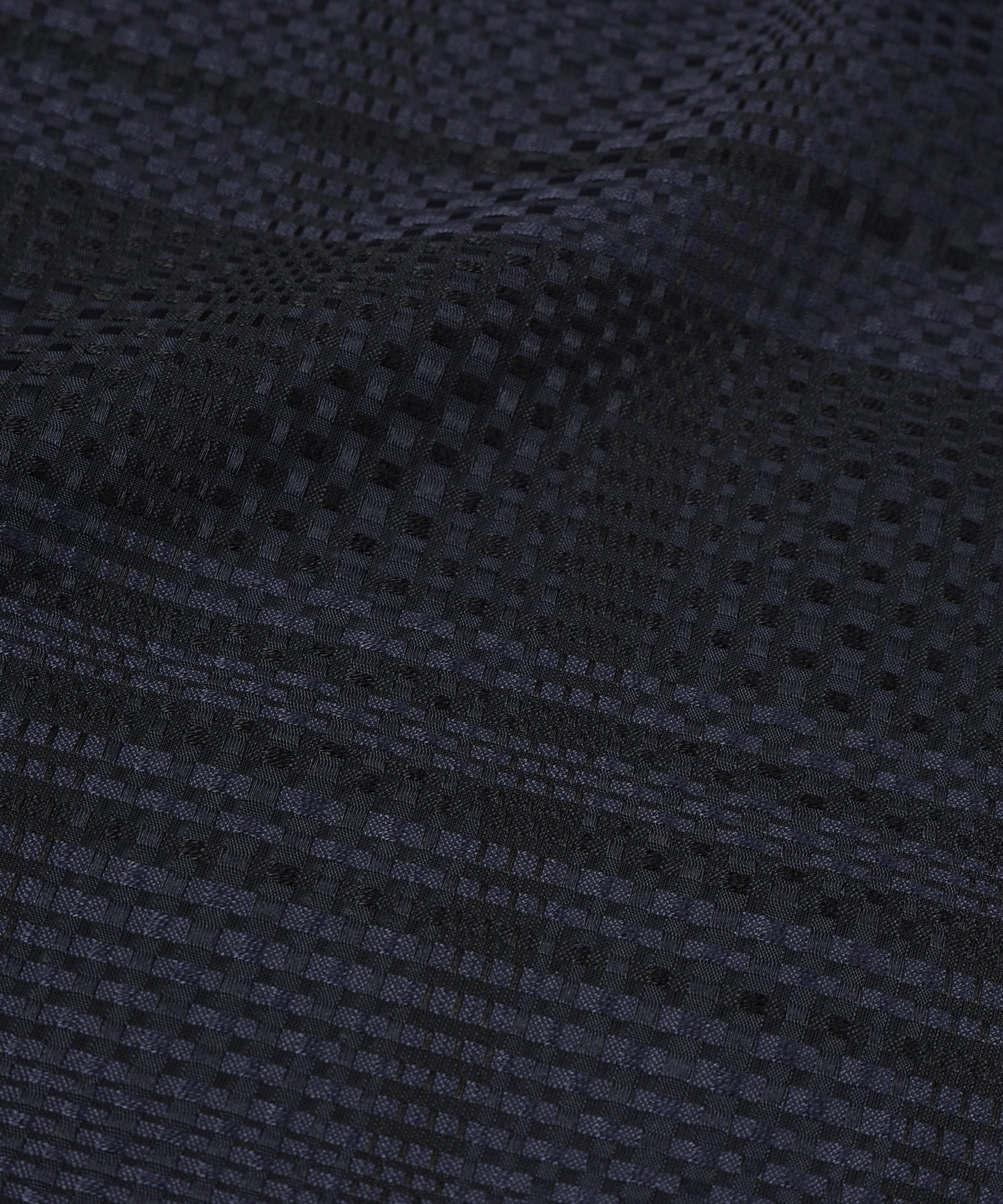 Sheer Tile Check Chin Tab Shirt