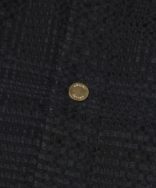 Sheer Tile Check Chin Tab Shirt