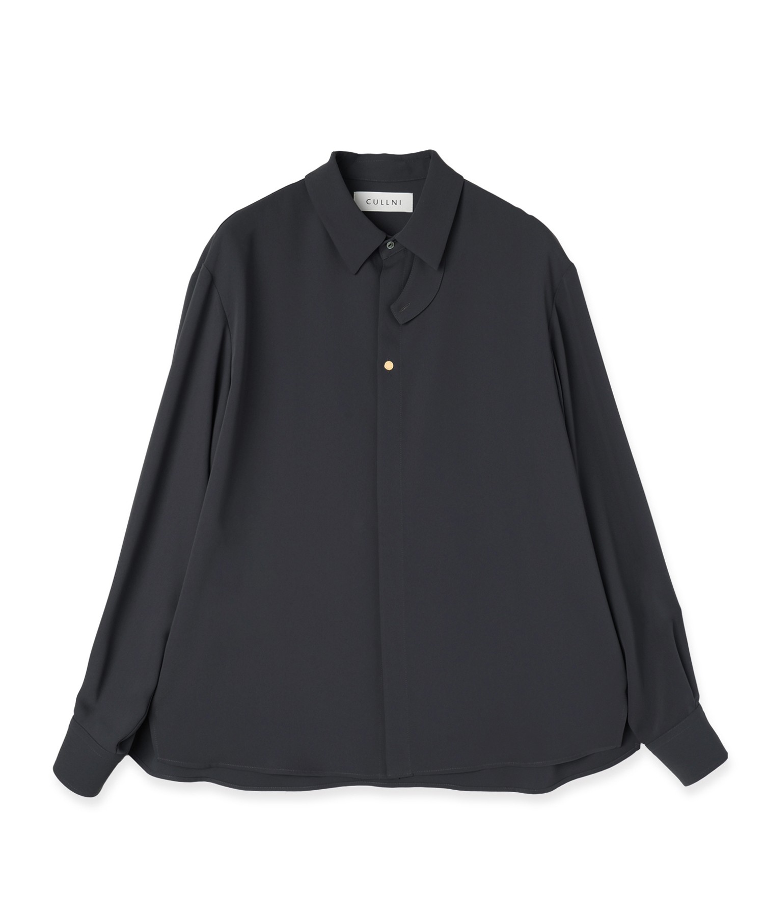 Double Cloth Chin Tab Long Sleeve Shirt