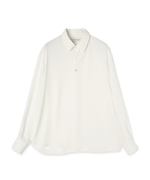 Double Cloth Chin Tab Long Sleeve Shirt