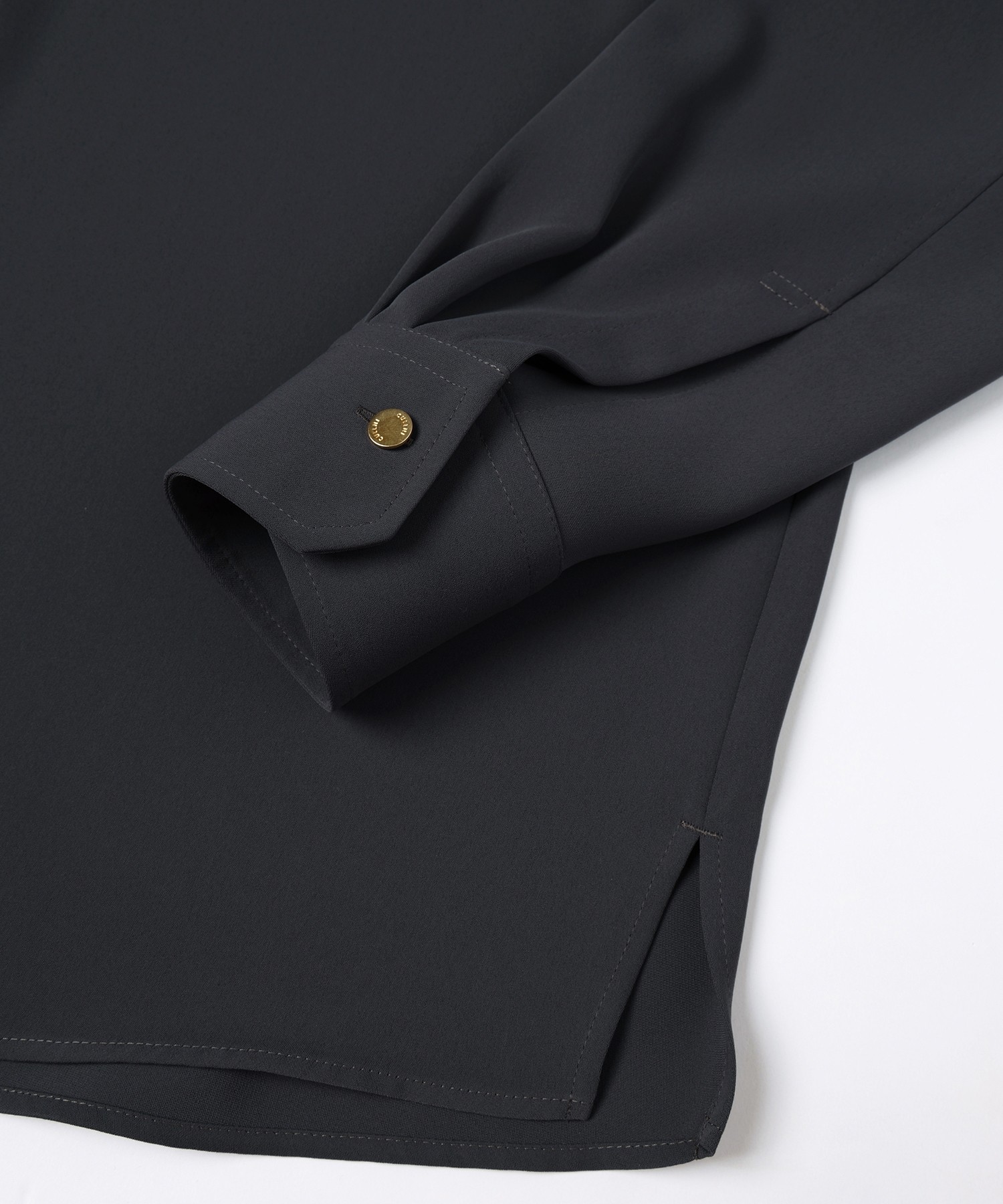 Double Cloth Chin Tab Long Sleeve Shirt