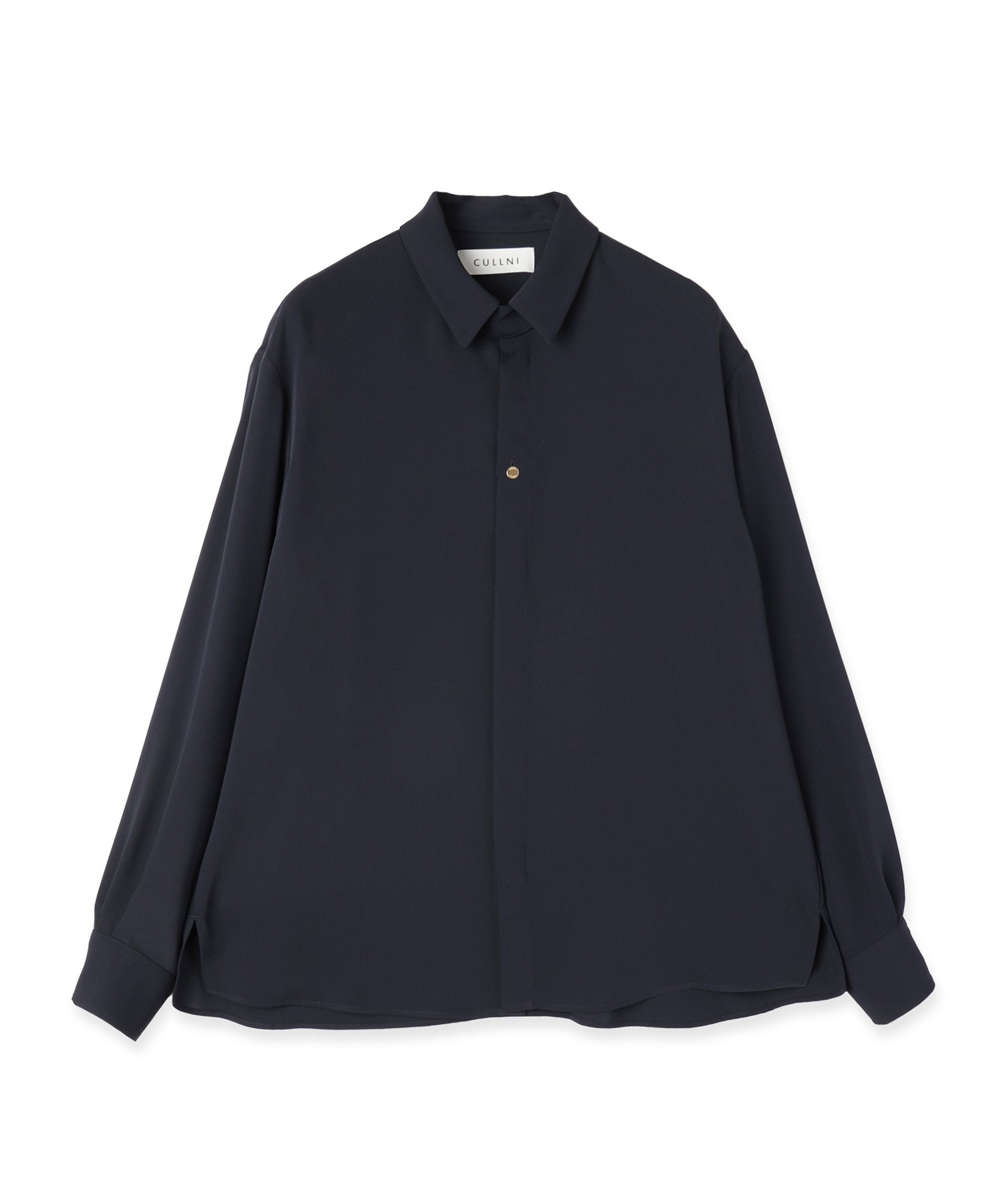 Double Cloth Chin Tab Long Sleeve Shirt