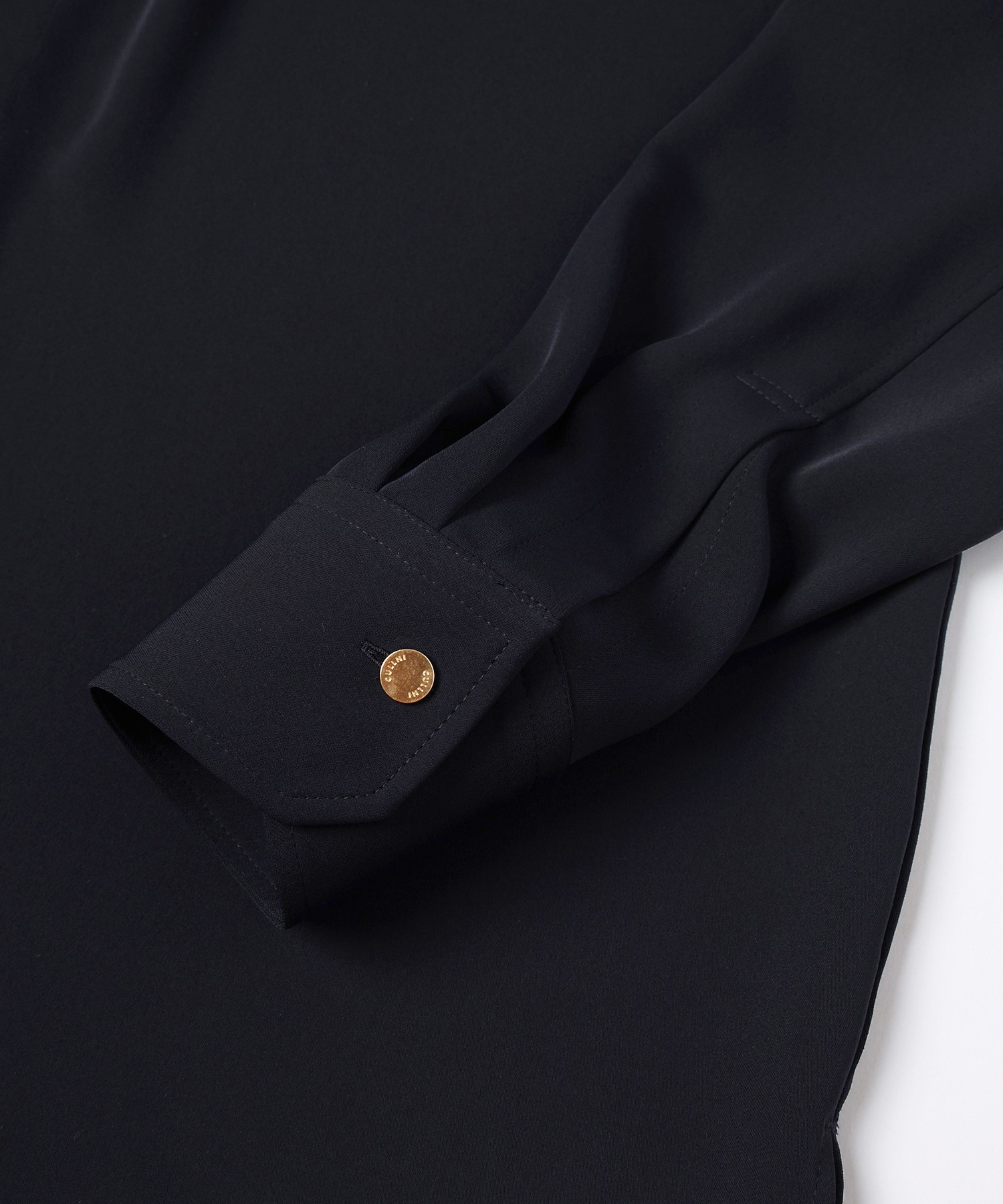 Double Cloth Chin Tab Long Sleeve Shirt