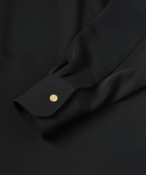 Double Cloth Chin Tab Long Sleeve Shirt