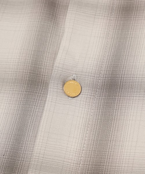 Ombre Check Chin Tab Long Sleeve Shirt