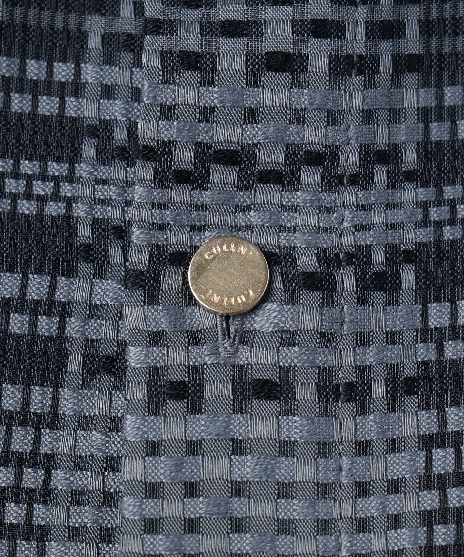 Sheer Tile Check Chin Tab Short Sleeve Shirt