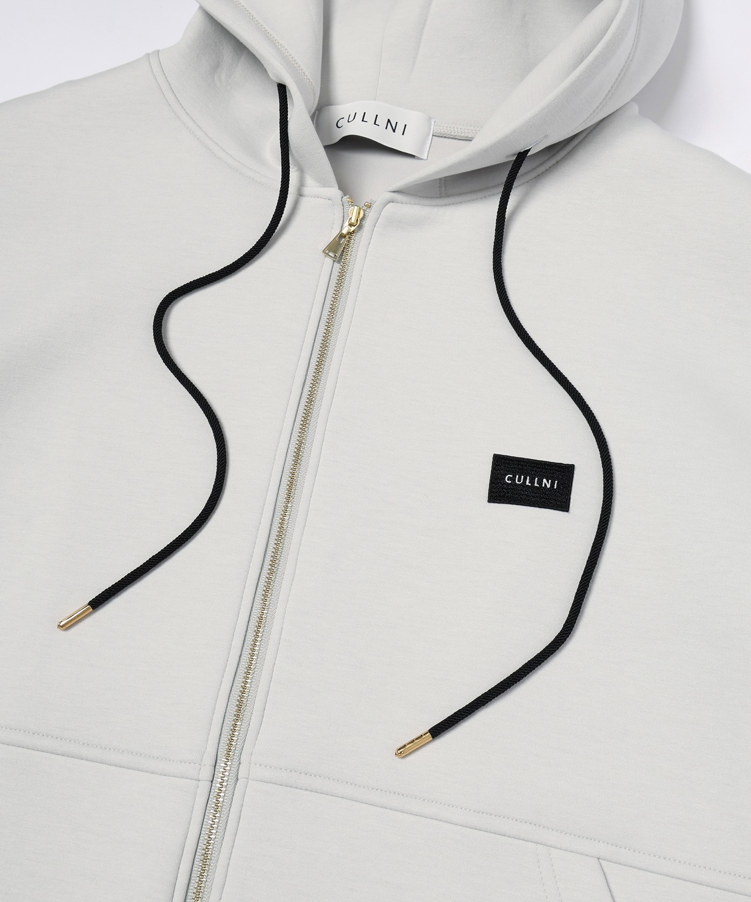 CULLNI Embroidery Patch Zip Up Hoodie
