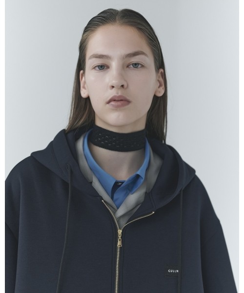 CULLNI Embroidery Patch Zip Up Hoodie