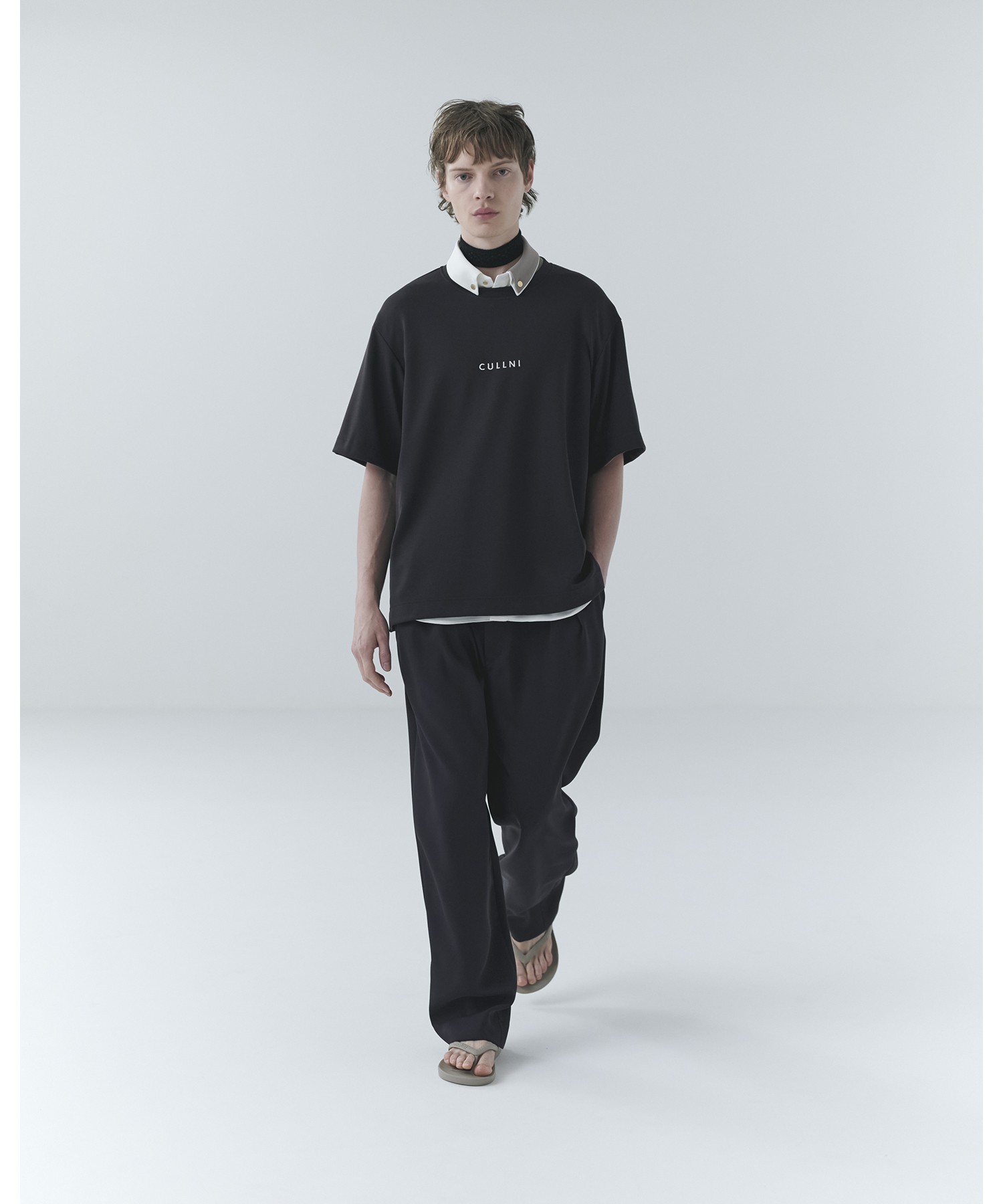 CULLNI Logo Embroidery Short Sleeve Pullover