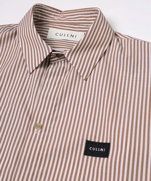 High Count Broad Embroidery Patch Stripe Shirt