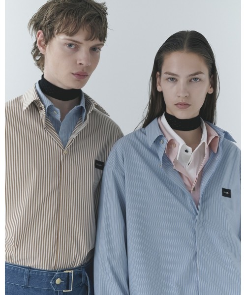 High Count Broad Embroidery Patch Stripe Shirt