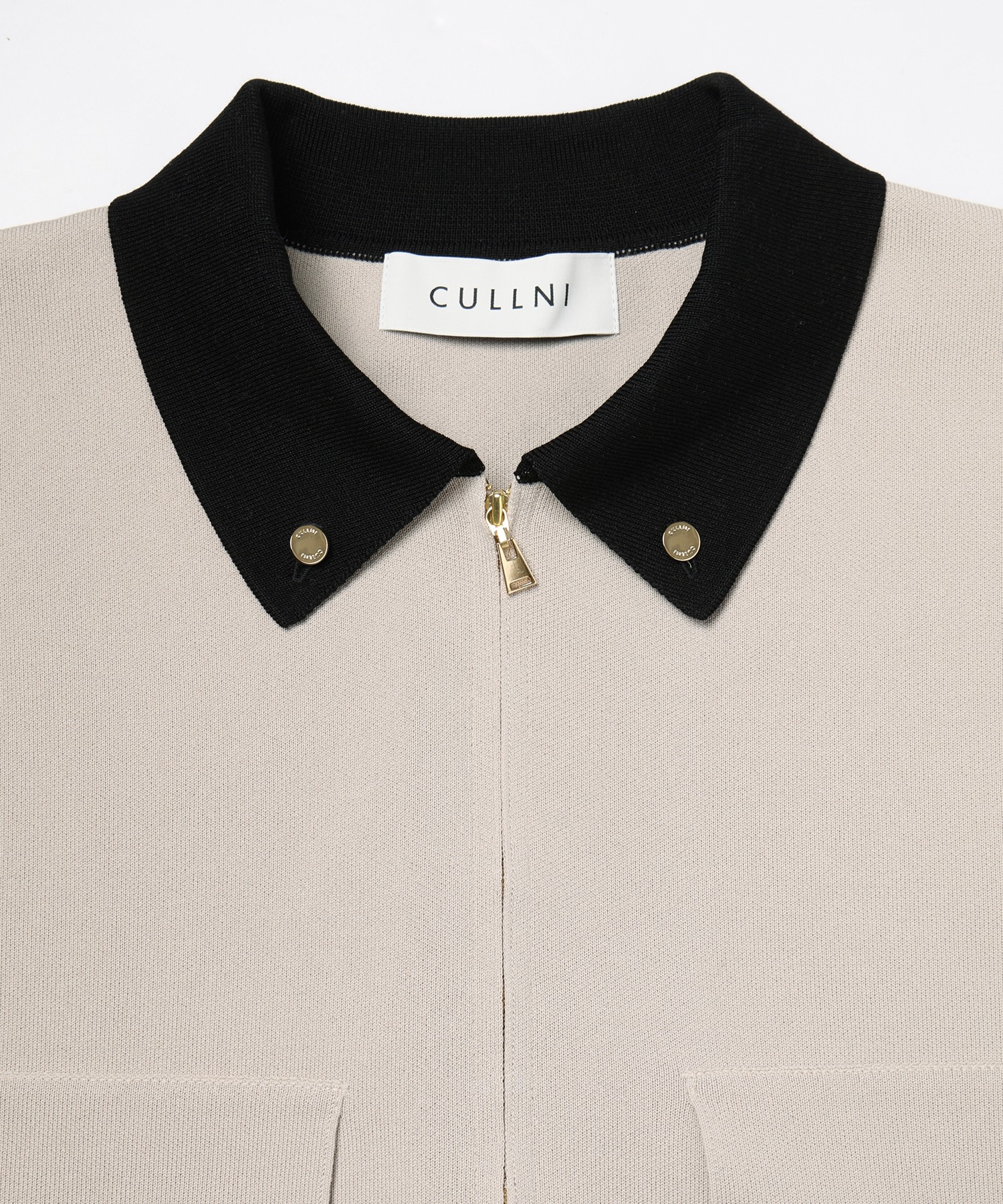 Big Pocket Zip Up Knit Jacket