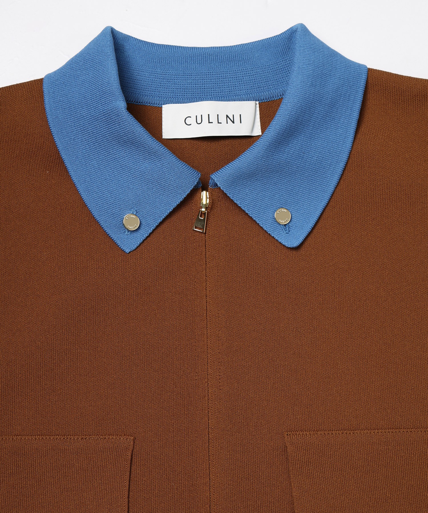 Big Pocket Zip Up Knit Jacket