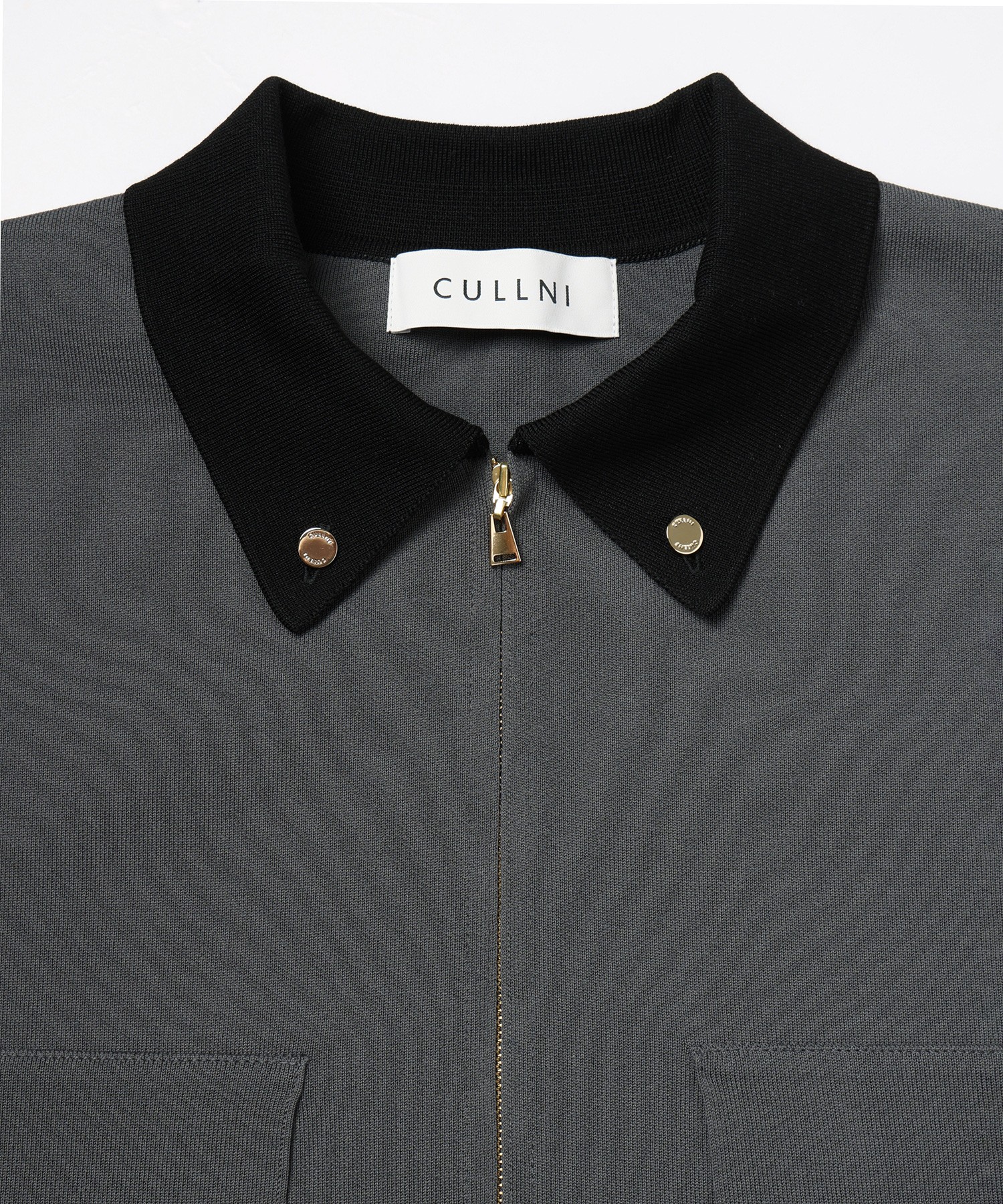 Big Pocket Zip Up Knit Jacket