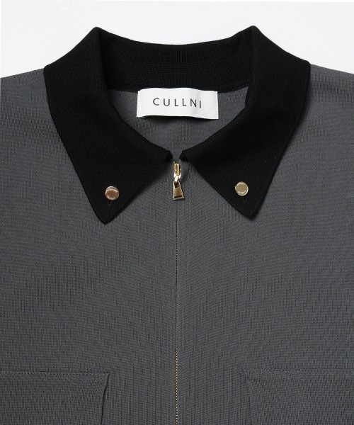 Big Pocket Zip Up Knit Jacket