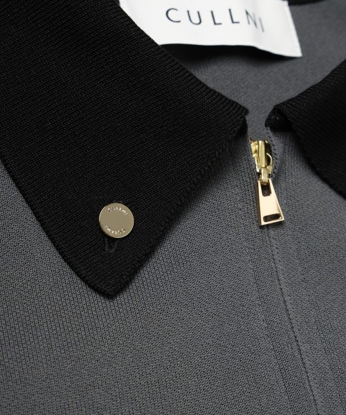 Big Pocket Zip Up Knit Jacket