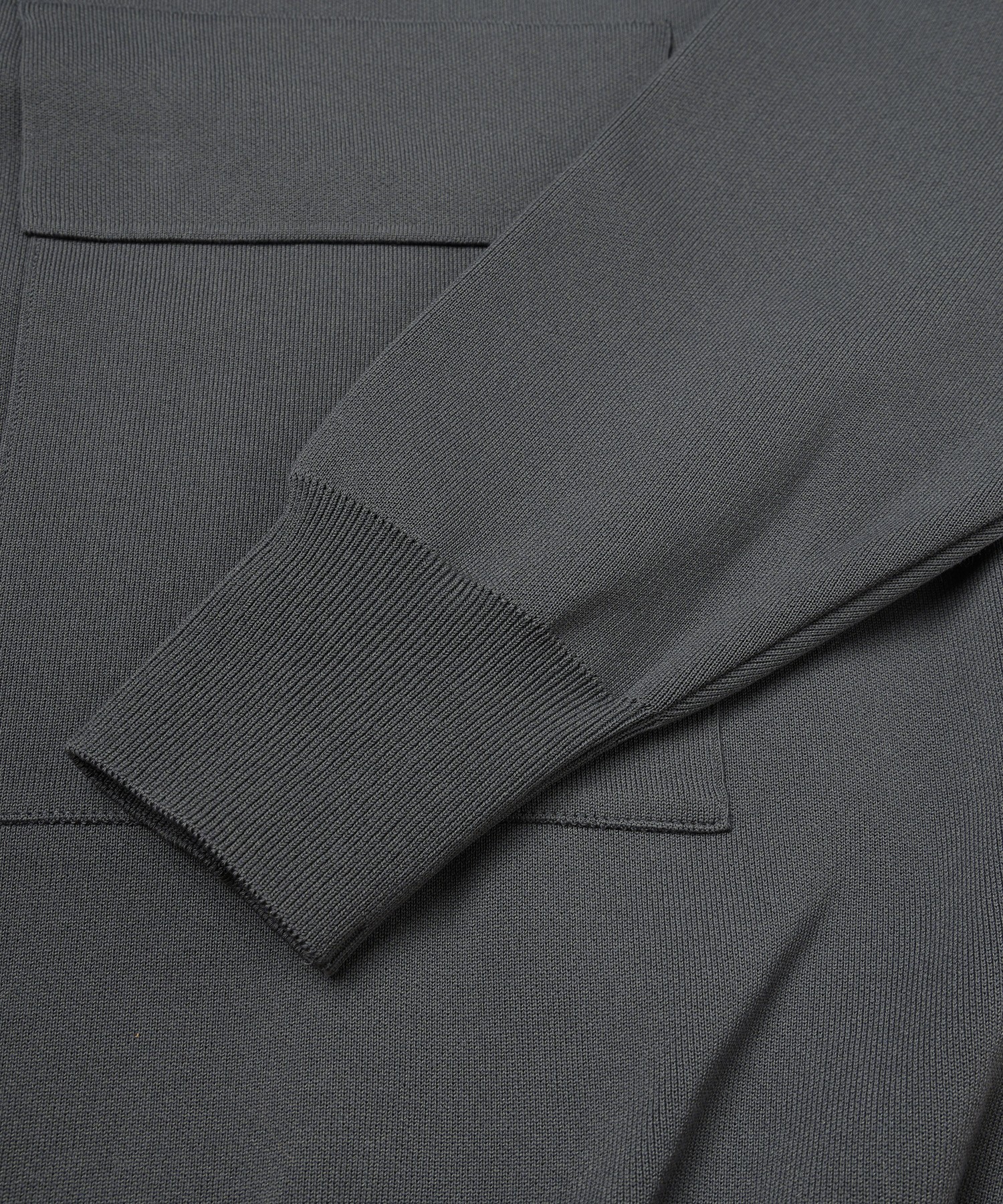 Big Pocket Zip Up Knit Jacket