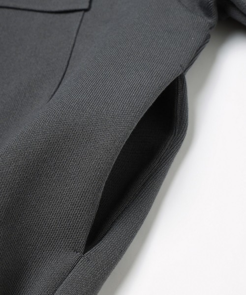 Big Pocket Zip Up Knit Jacket