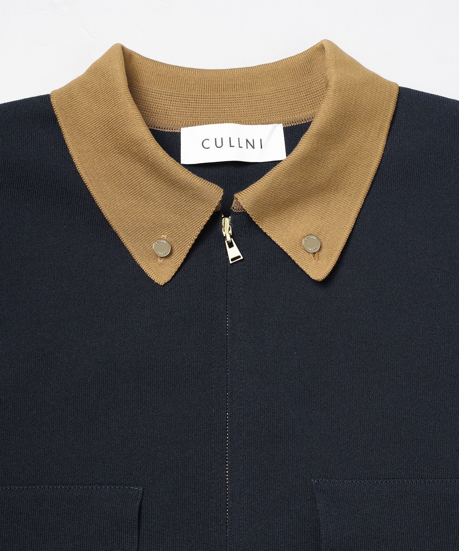 Big Pocket Zip Up Knit Jacket