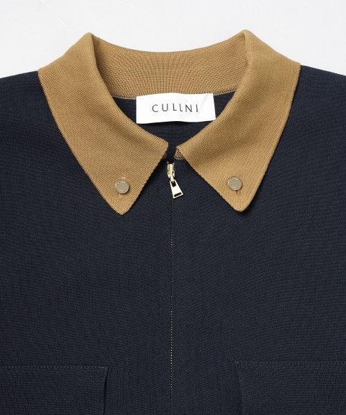 Big Pocket Zip Up Knit Jacket