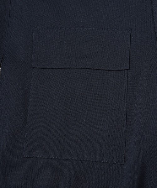 Big Pocket Zip Up Knit Jacket