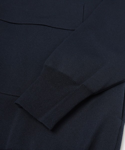 Big Pocket Zip Up Knit Jacket