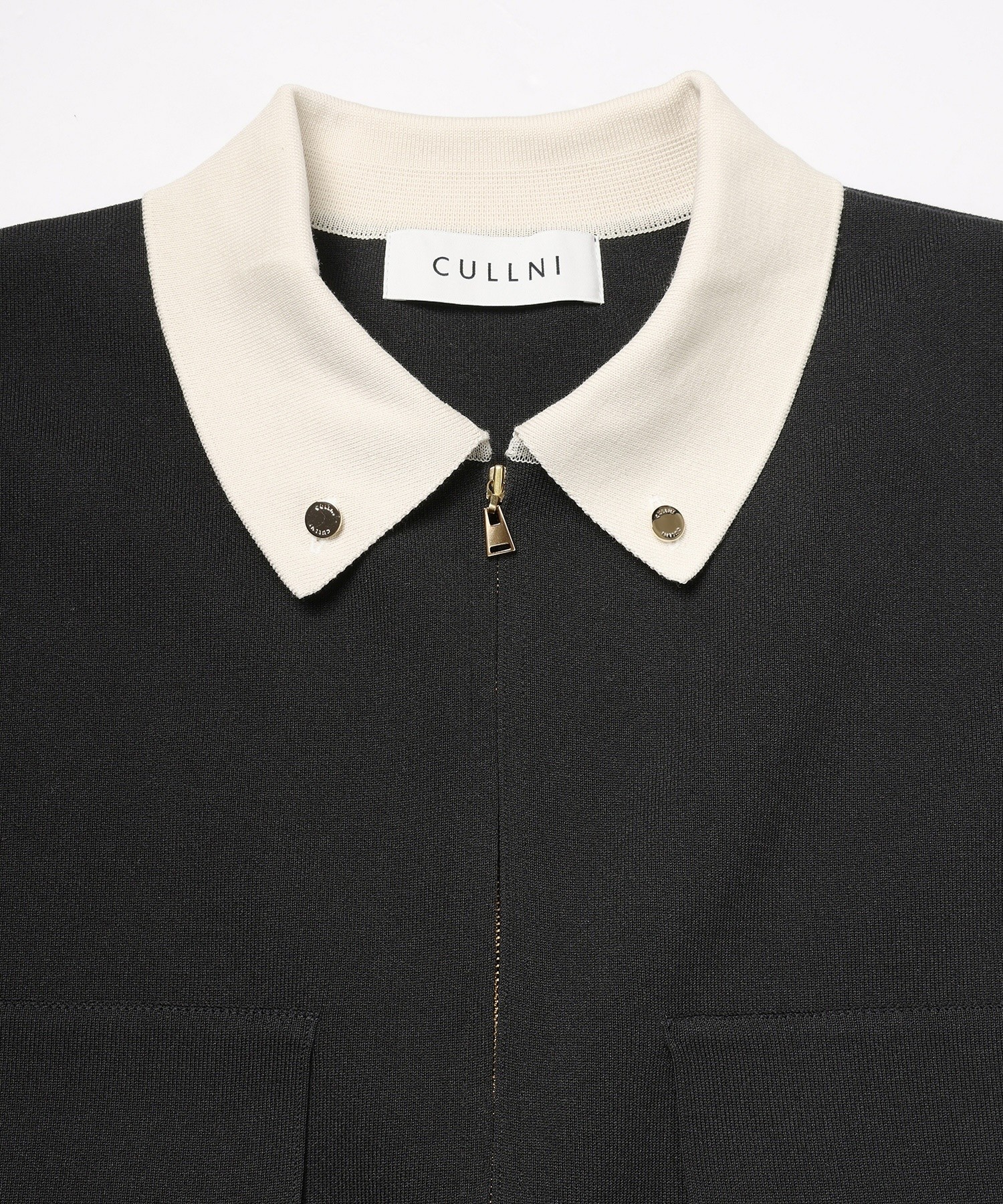 Big Pocket Zip Up Knit Jacket