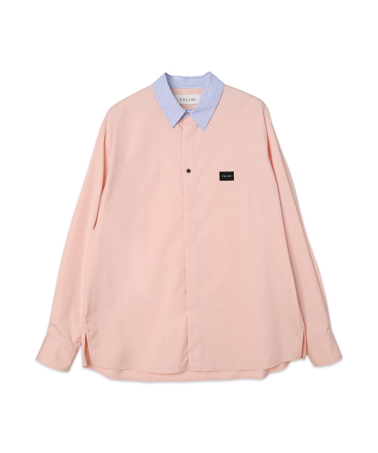 High Count Broadcloth Embroidery Patch Long Sleeve Cleric Shirt