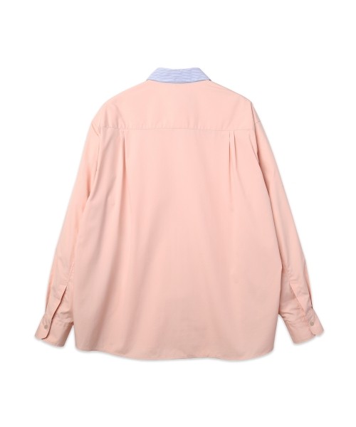 High Count Broadcloth Embroidery Patch Long Sleeve Cleric Shirt