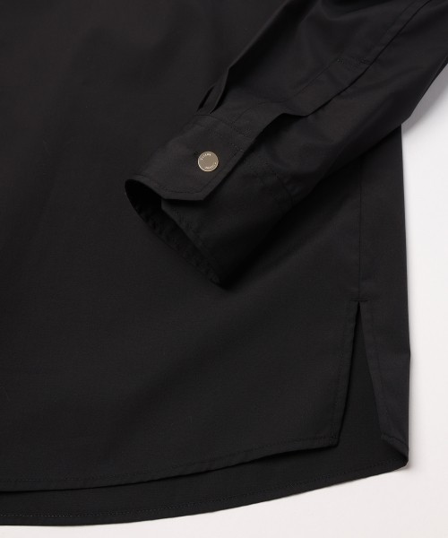 High Count Broadcloth Embroidery Patch Long Sleeve Cleric Shirt