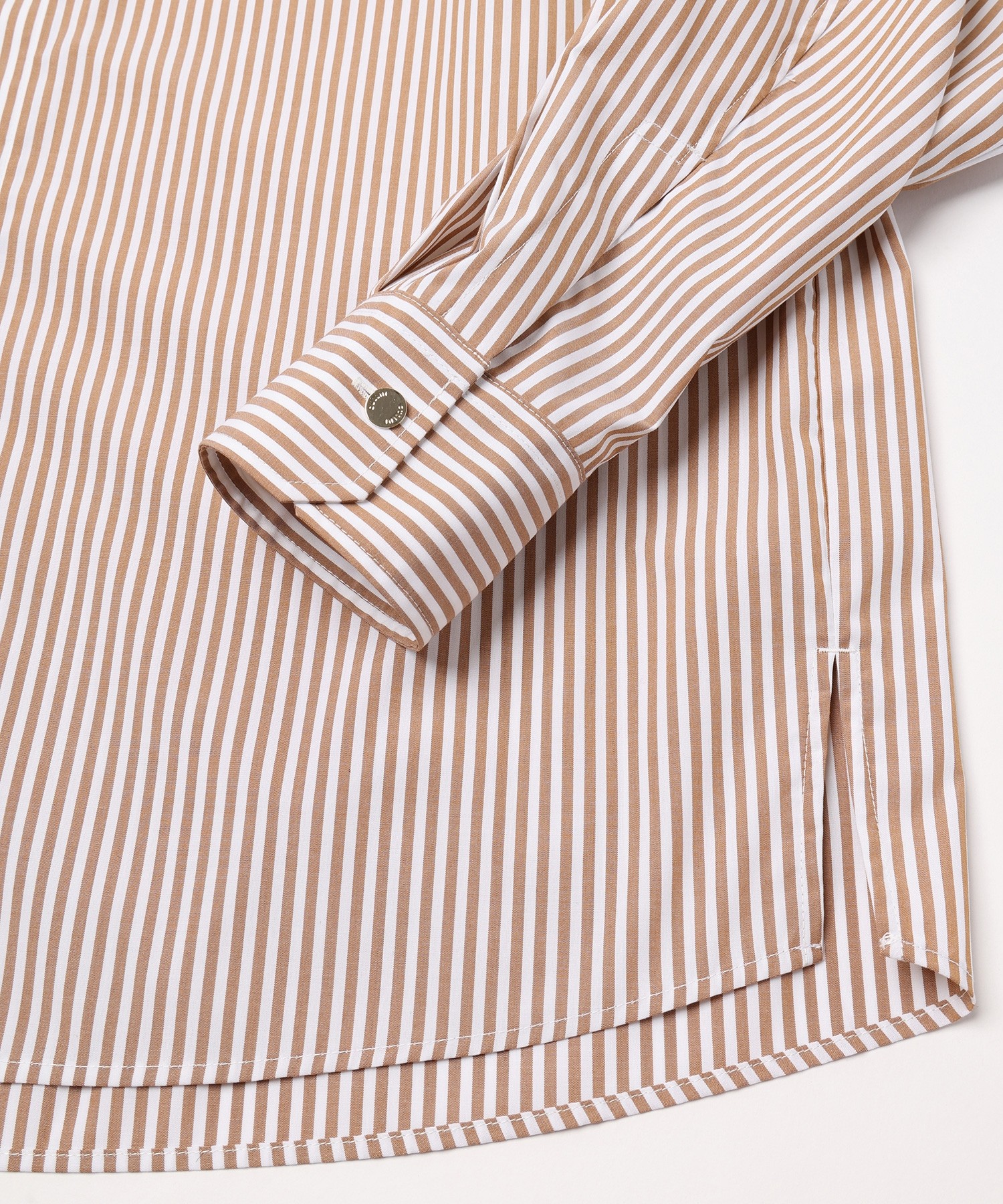 High Count Broadcloth Embroidery Patch Long Sleeve Shirt Stripe Combination