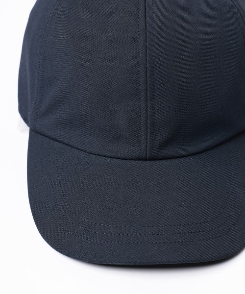 Wool Gabardine Leather Emblem Cap