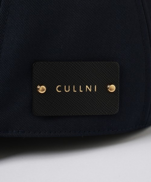 Wool Gabardine Leather Emblem Cap