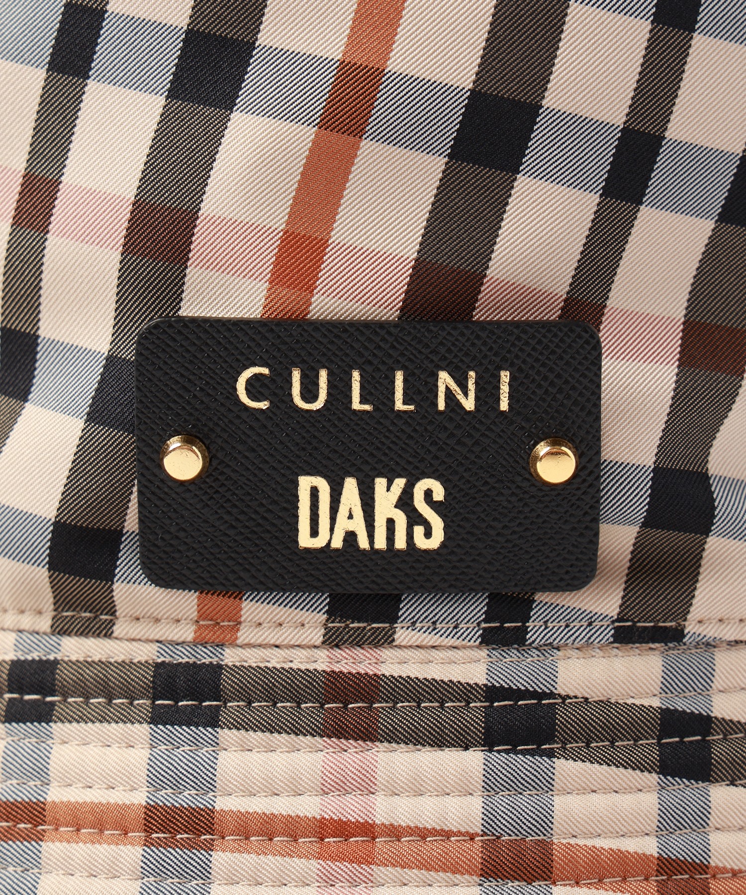 CULLNI for DAKS LONDON Leather Patch Bucket HAT