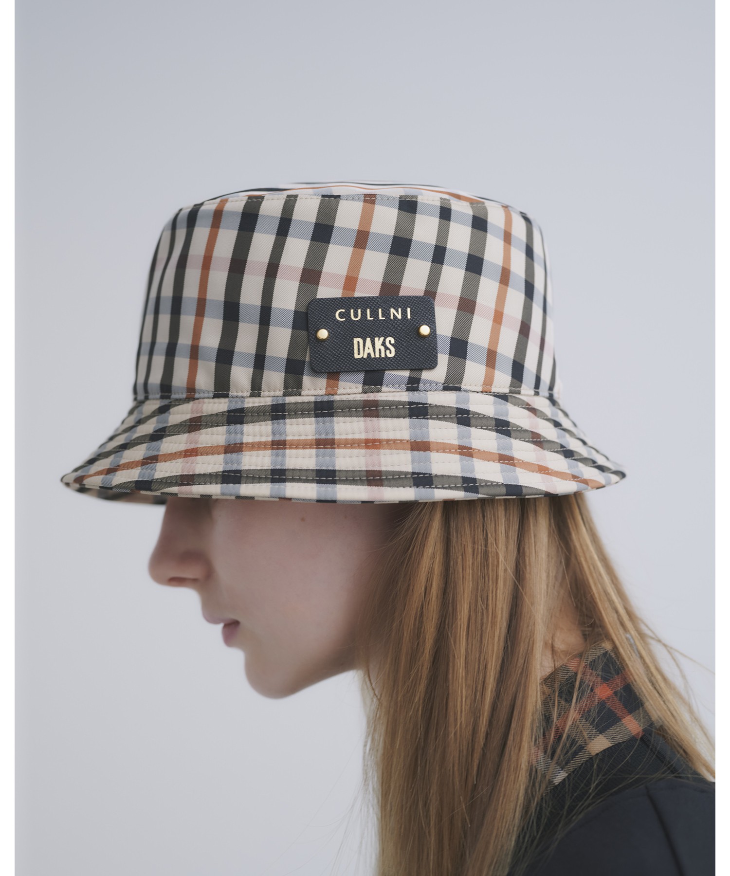 CULLNI for DAKS LONDON Leather Patch Bucket HAT
